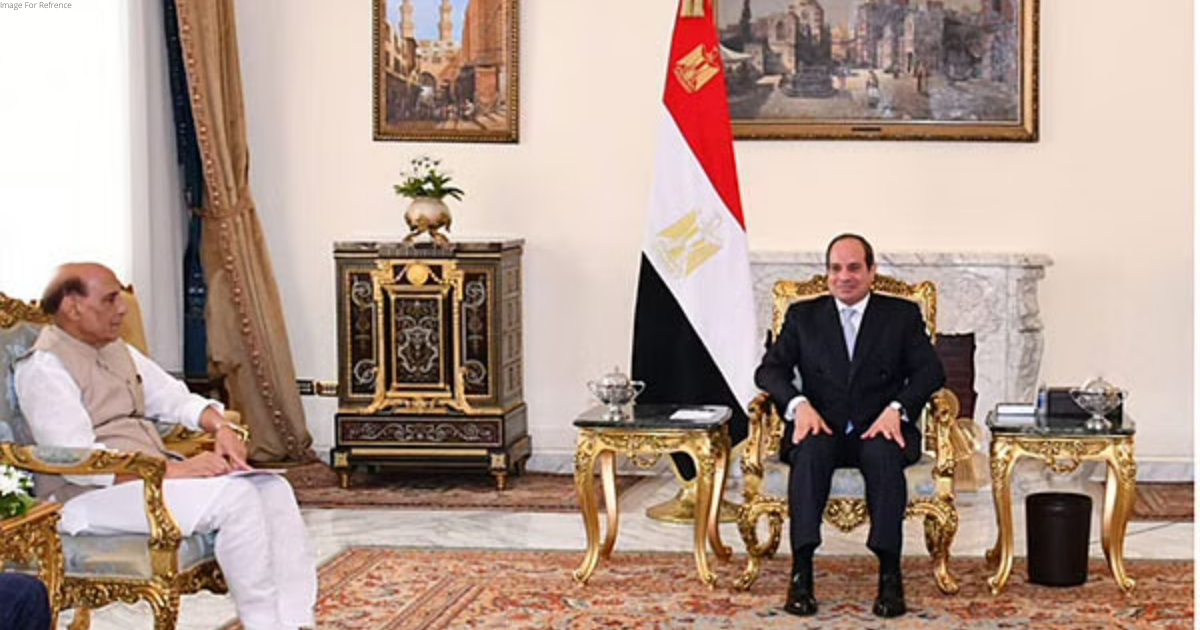 Rajnath Singh calls on Egyptian President Abdel Fattah El-Sisi in Cairo